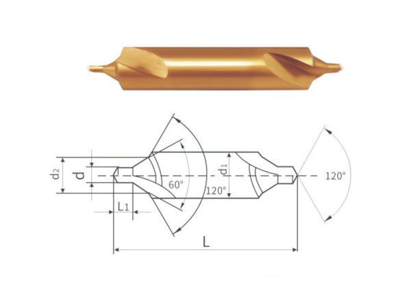B型螺旋槽中心钻（172、涂层）